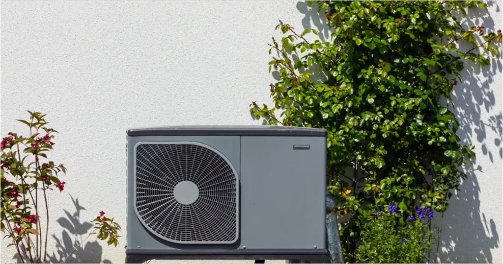 Compresseur de pompe à chaleur installé par l'entreprise Chevalier à Le Cannet