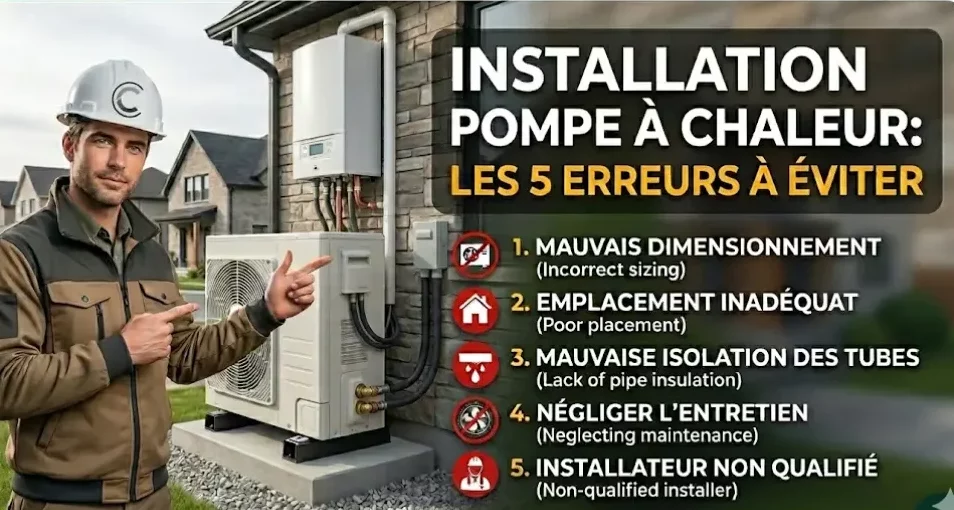 Installation Pompe à chaleur – les 5 erreurs à éviter